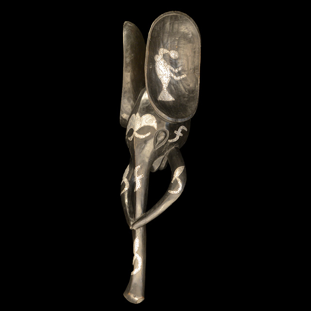 Babanki elephant mask 25 Left Angle - Click for a more detailed view of this African Mask. African Babanki elephant mask 25 Left Angle