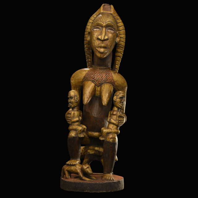 African Bakongo motherhood statue 25
