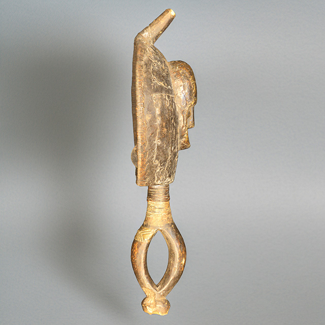 Bakota Reliquary Guardian 16 Left Side- Click for a more detailed view of this African Reliquary Guardian. Bakota Reliquary Guardian 16 left side
