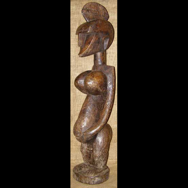 African Bambara Fertility Statue Left Angle
