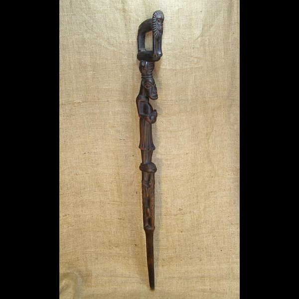 African Walking Stick from the Bamileke Tribe of Cameroon