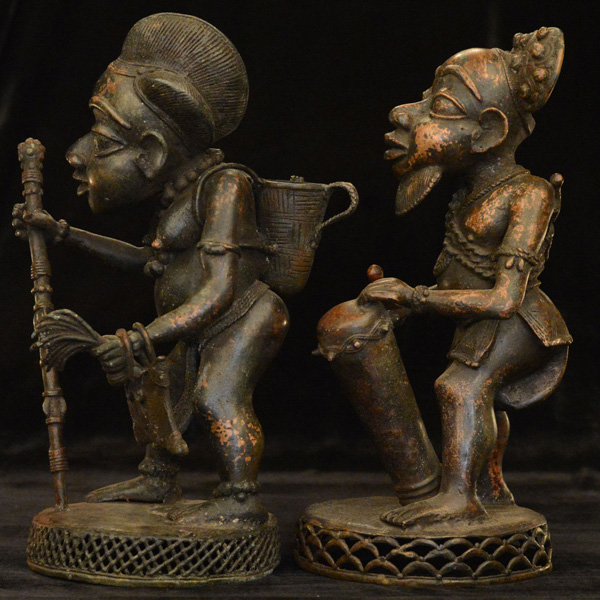 Bamum Bronze Couple Left