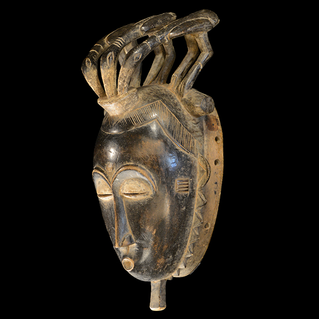African Baule mask 140 Left Angle