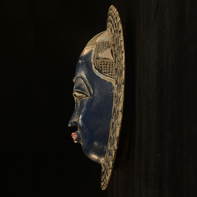 African Baule moon mask 112 left side