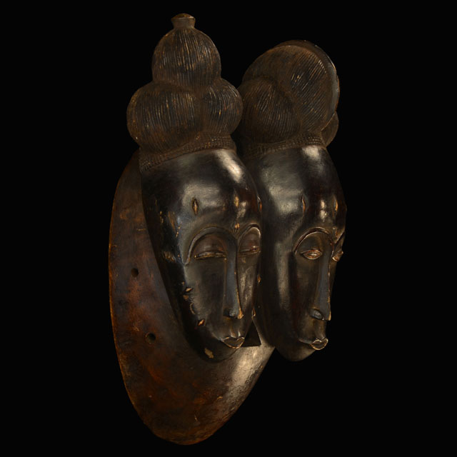 African Baule twins mask 120