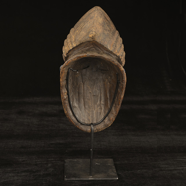 African Baule Mask 125 on display stand back