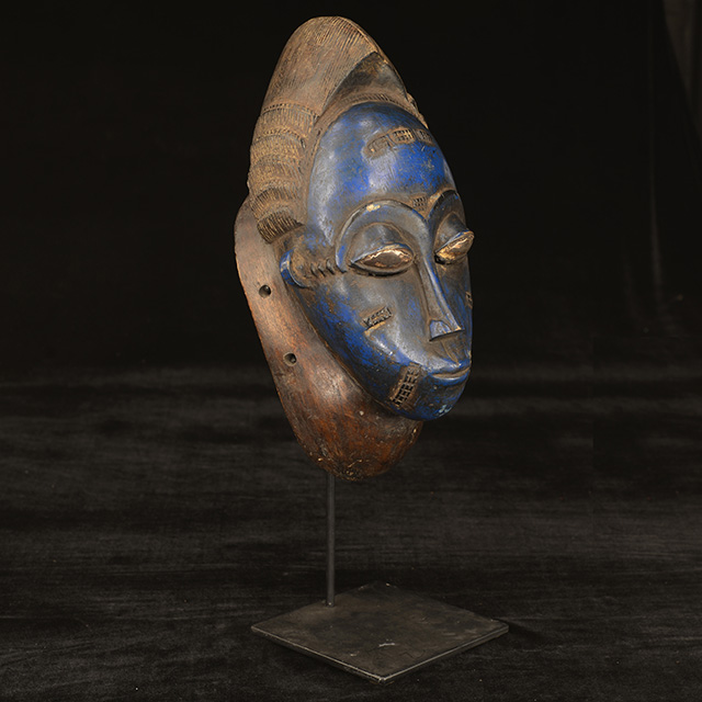 African Baule Mask 125 on display stand