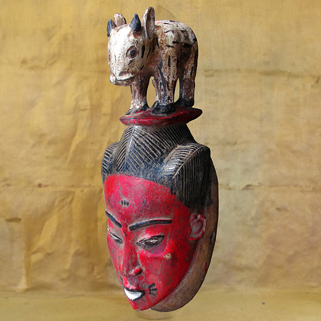 African Baule mask 144 Left Angle