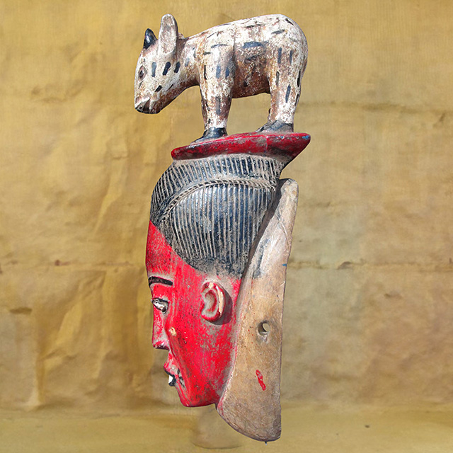 African Baule mask 144 left side