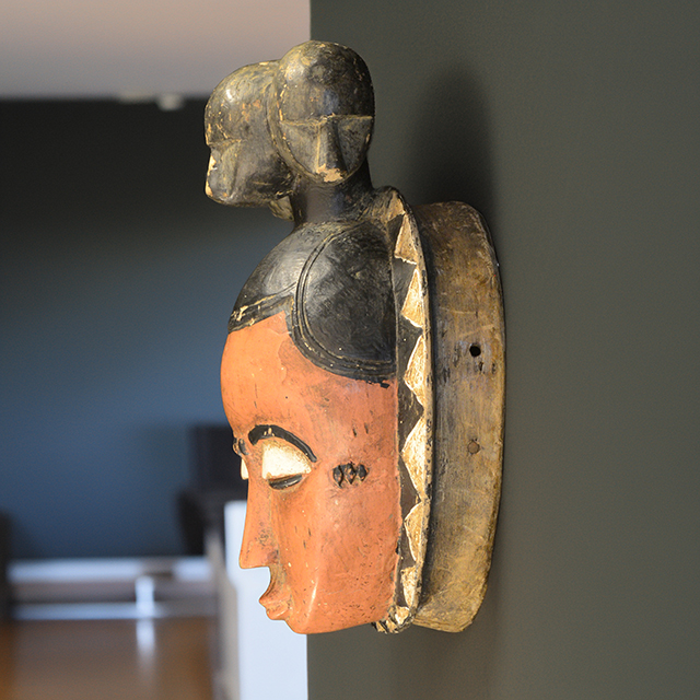African Baule mask 146 left side