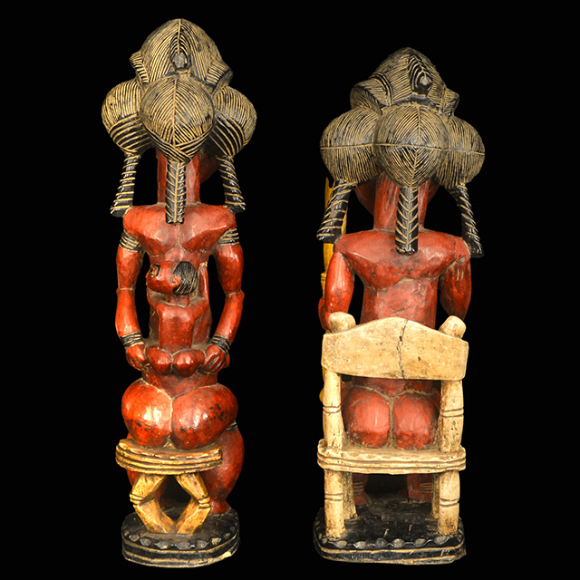 African Baule Statues 127 on display stand back