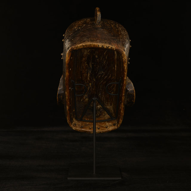 African Bete Mask 9 on display stand -  back