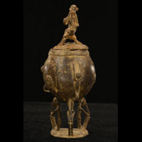 Dogon bronze container