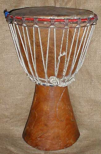 African Medium Djembe Drum front