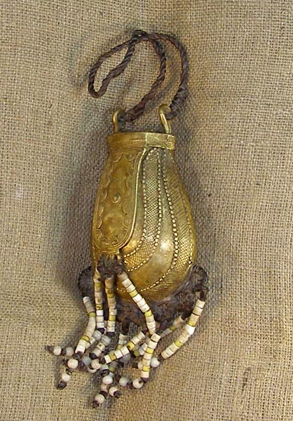 African Ethiopian Bronze purse