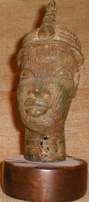 Yoruba Ife Bronze Bust 2 front