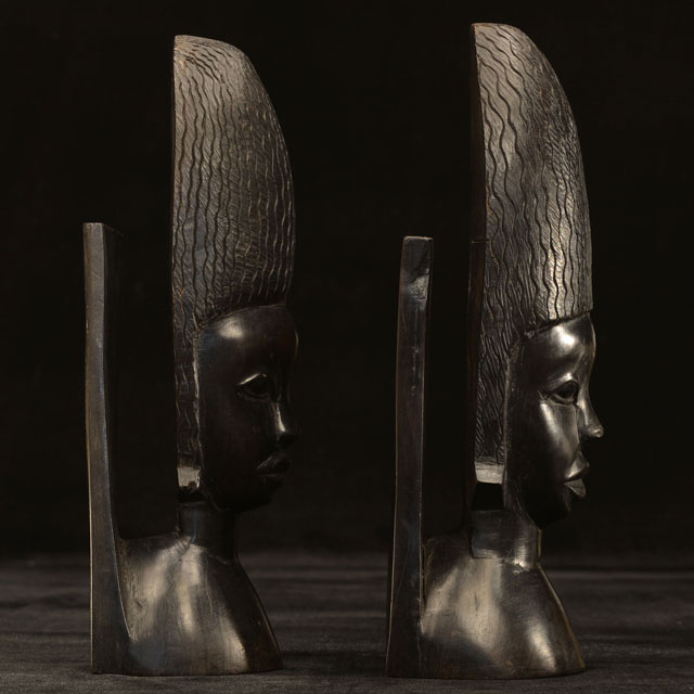 African ebony bookends right side