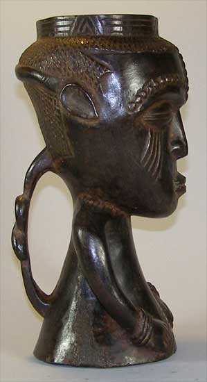 African Kuba Cup and African Sculptures