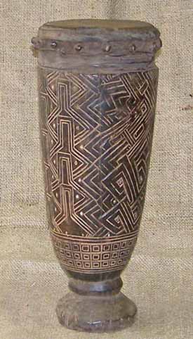 African Traditional art from the Kuba Tribe - African Drum