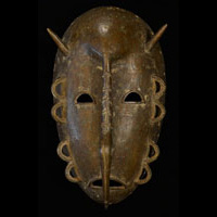 Kulango Bronze Hornbill Mask 6
