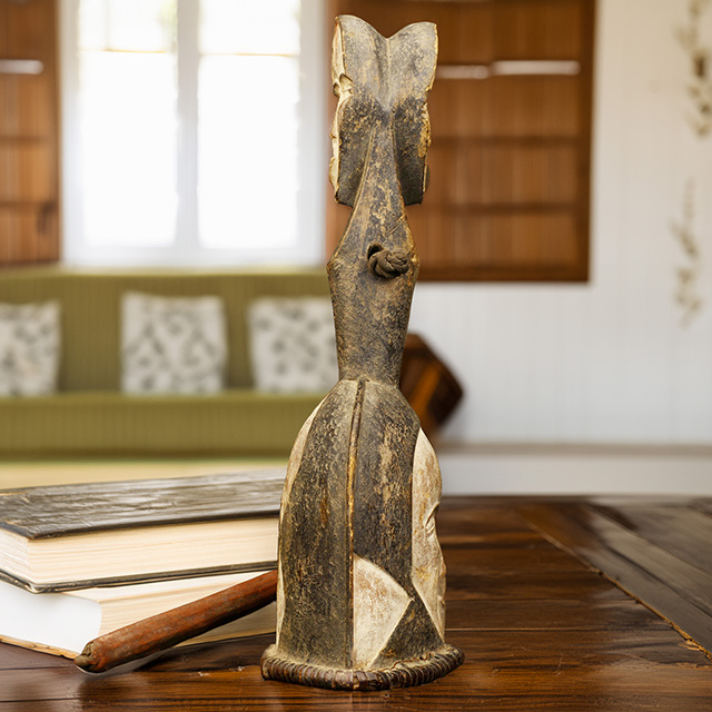African Kwele dancing bell 54 Right Side