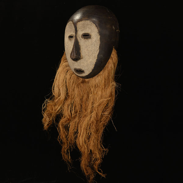 African Lega mask with beard Left Angle