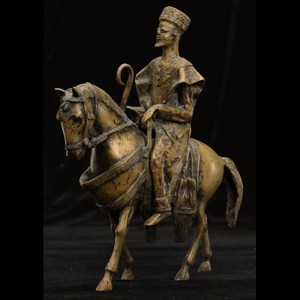 Mossi Bronze Mounted Nobleman 5  Left Angle