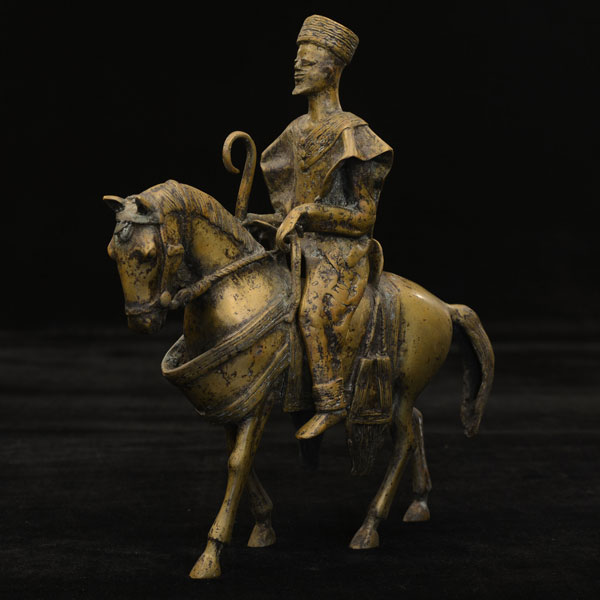 African Mossi Bronze Mounted Nobleman