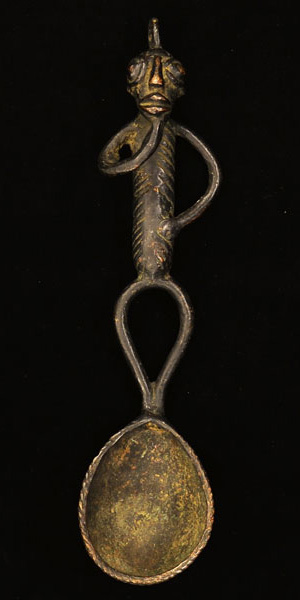 African Namji Bronze Spoon 6 Front