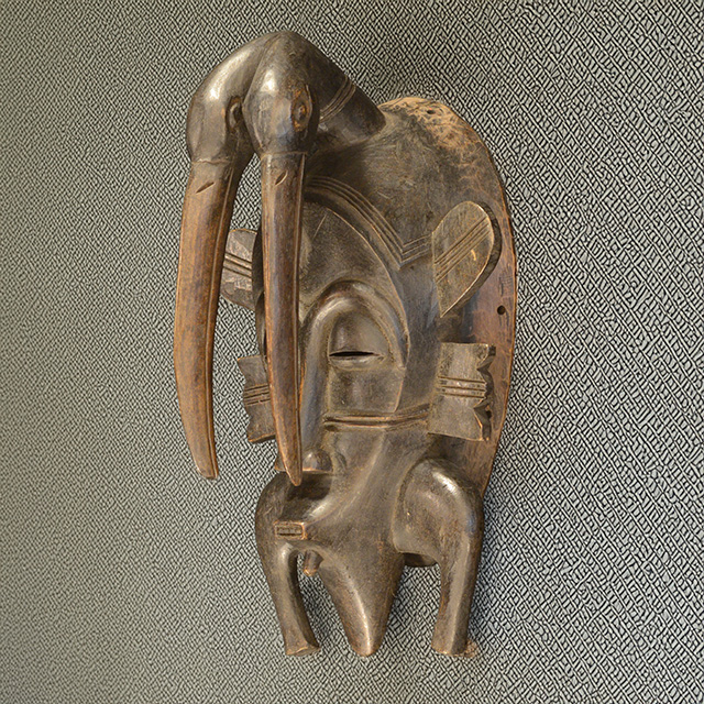Senufo Hornbill Mask 48 Left Angle