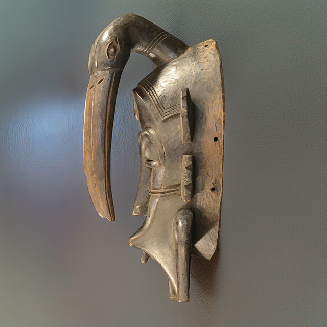 Senufo Hornbill Mask 48 left side