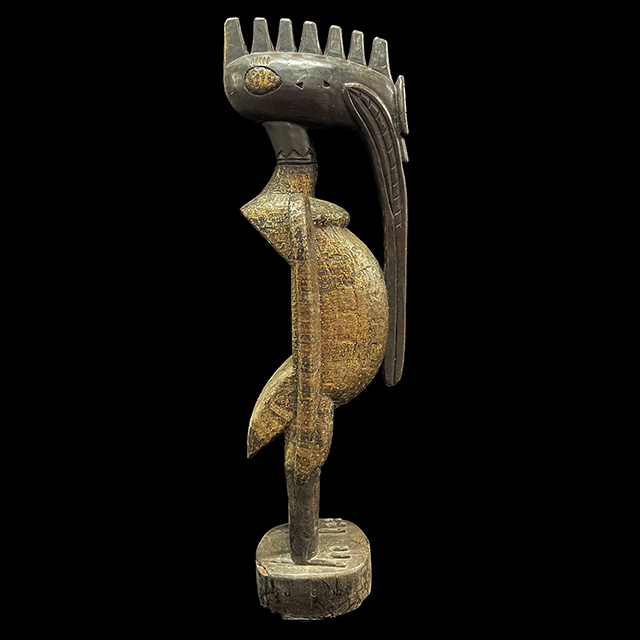 African Senufo hornbill statue Right Side