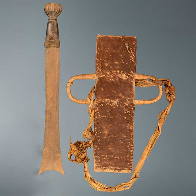 African Tikar Sword with scabbard from Cameroon back