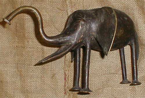 Burkina Faso Bronze Elephant front