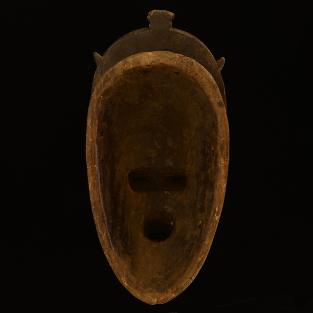 African mask from the yaure tribe of Ivory Coast