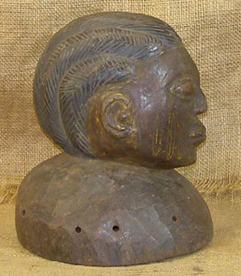 African Yoruba Headdress and African Sculptures