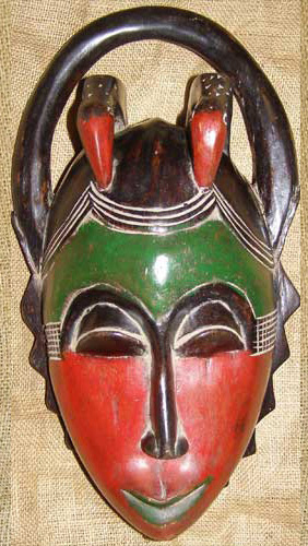 African Yoruba Mask and African Sculptures